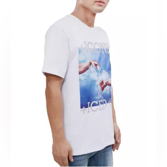 Eternity Men's "White" Diamonds Dancing Icons Short Sleeve Tee size 3X - Picture 10 of 11